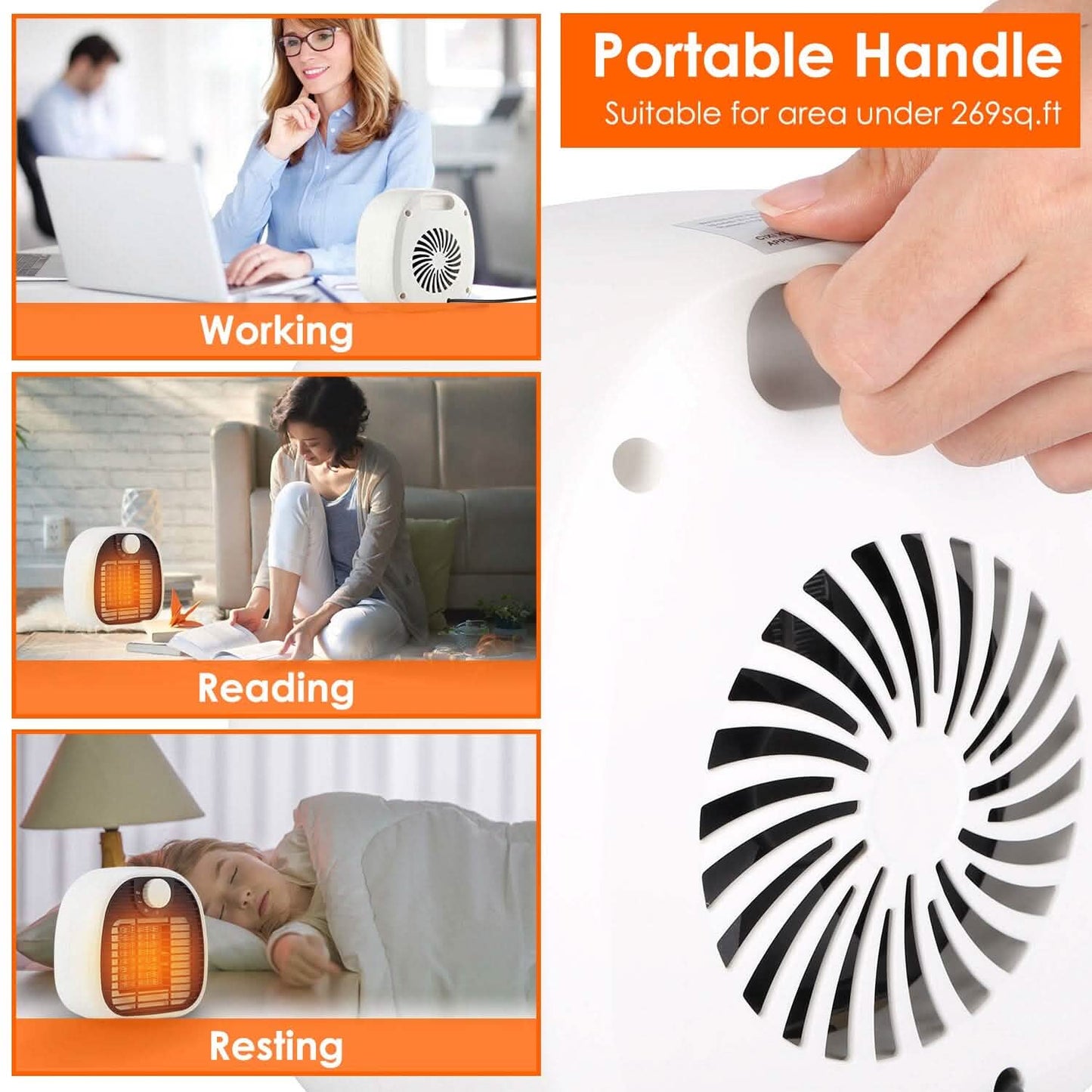 1000W Portable Electric Heater