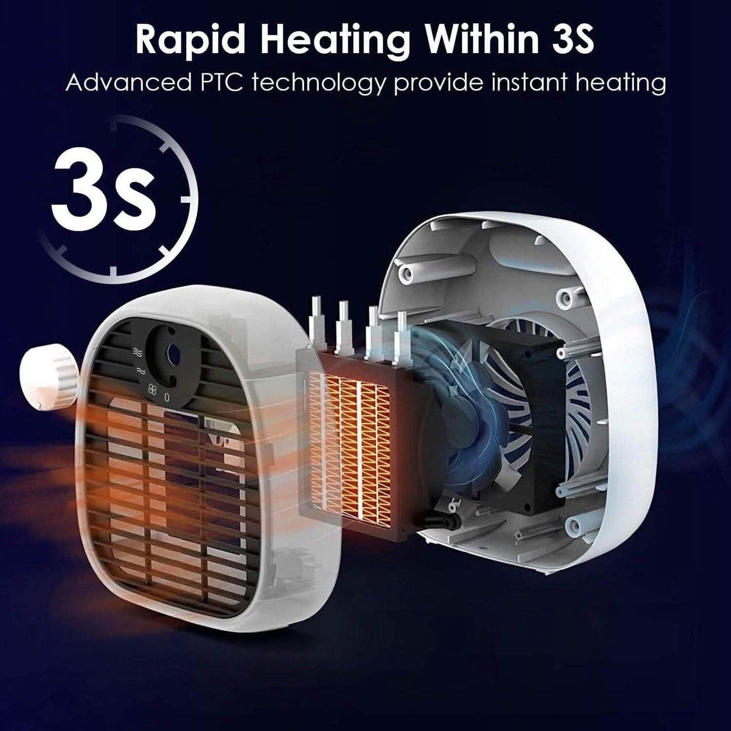 1000W Portable Electric Heater