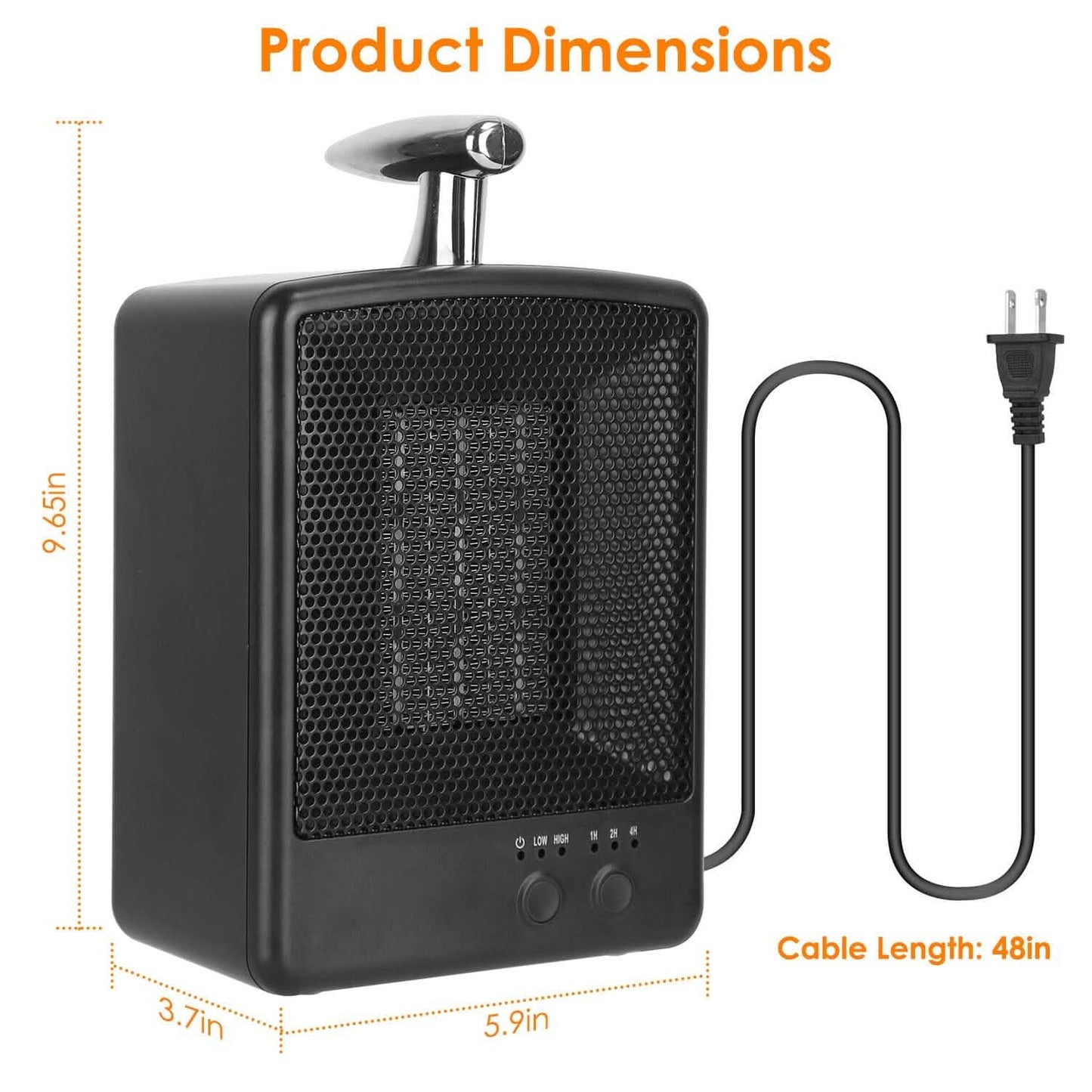 1000W Portable Electric Space Heater