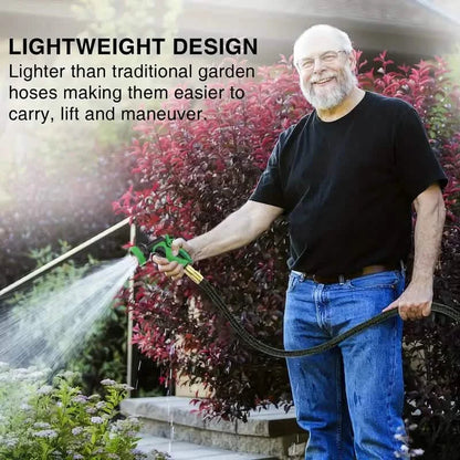 Heavy-Duty Expandable Garden Hose - Leakproof Design with Spray Nozzle