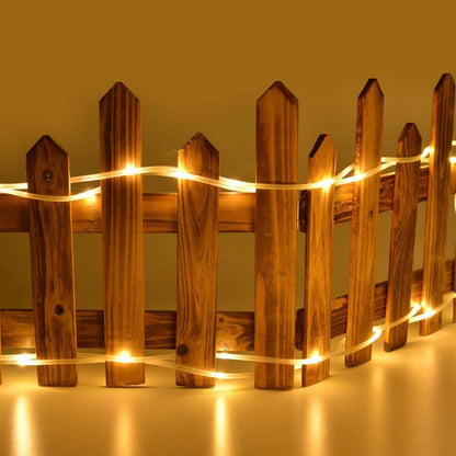 100 LED Solar Power Fairy String Rope Light - Warm White