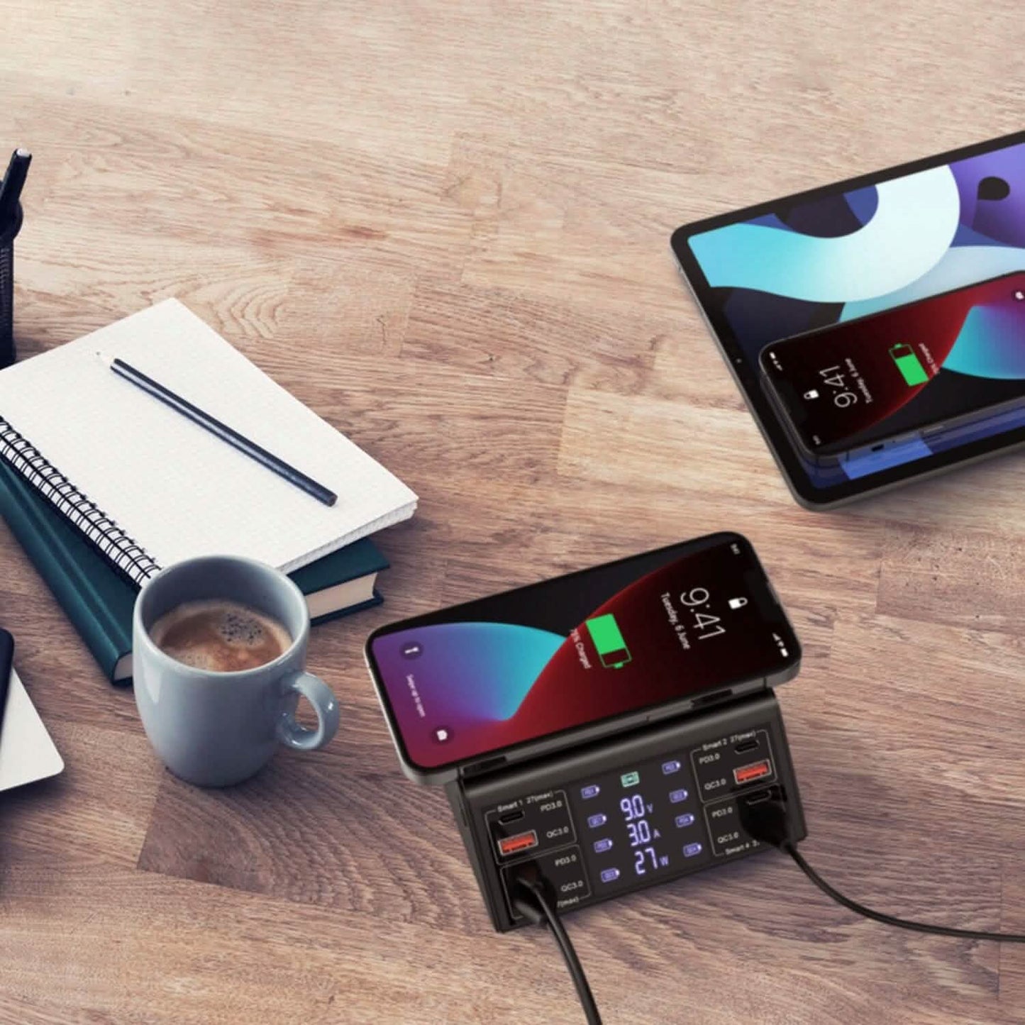 100W USB Charging Station 8-Port Charging Hub
