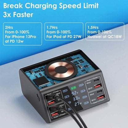 100W USB Charging Station 8-Port Charging Hub