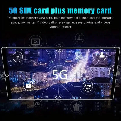 10.1-Inch Smart 5G Tablet - Dual SIM Card Slots, 8GB RAM, 256GB Storage, 24MP+48MP Camera + More