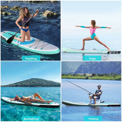 10’6” x 32”x 6” Paddle Boards for Adults with Premium SUP Accessories and Backpack