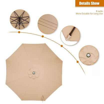 106.3-Inch Outdoor Patio Umbrella