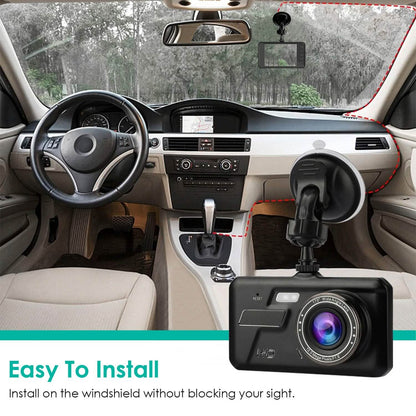 1080P 4-Inch Touch Screen Dual Dash Cam
