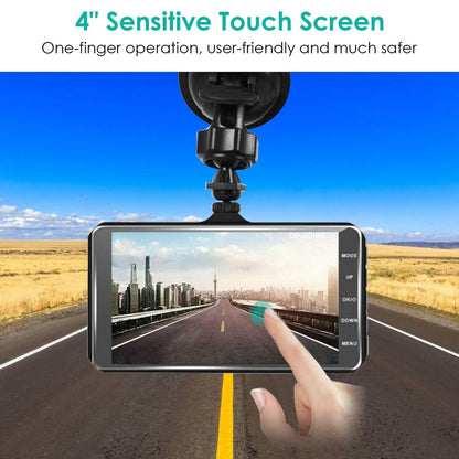 1080P 4-Inch Touch Screen Dual Dash Cam