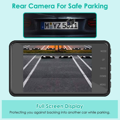 1080P 4-Inch Touch Screen Dual Dash Cam