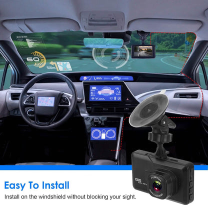 1080P Car DVR 3" Camera Dash Cam with 100° Angle Loop Recording Motion Detection