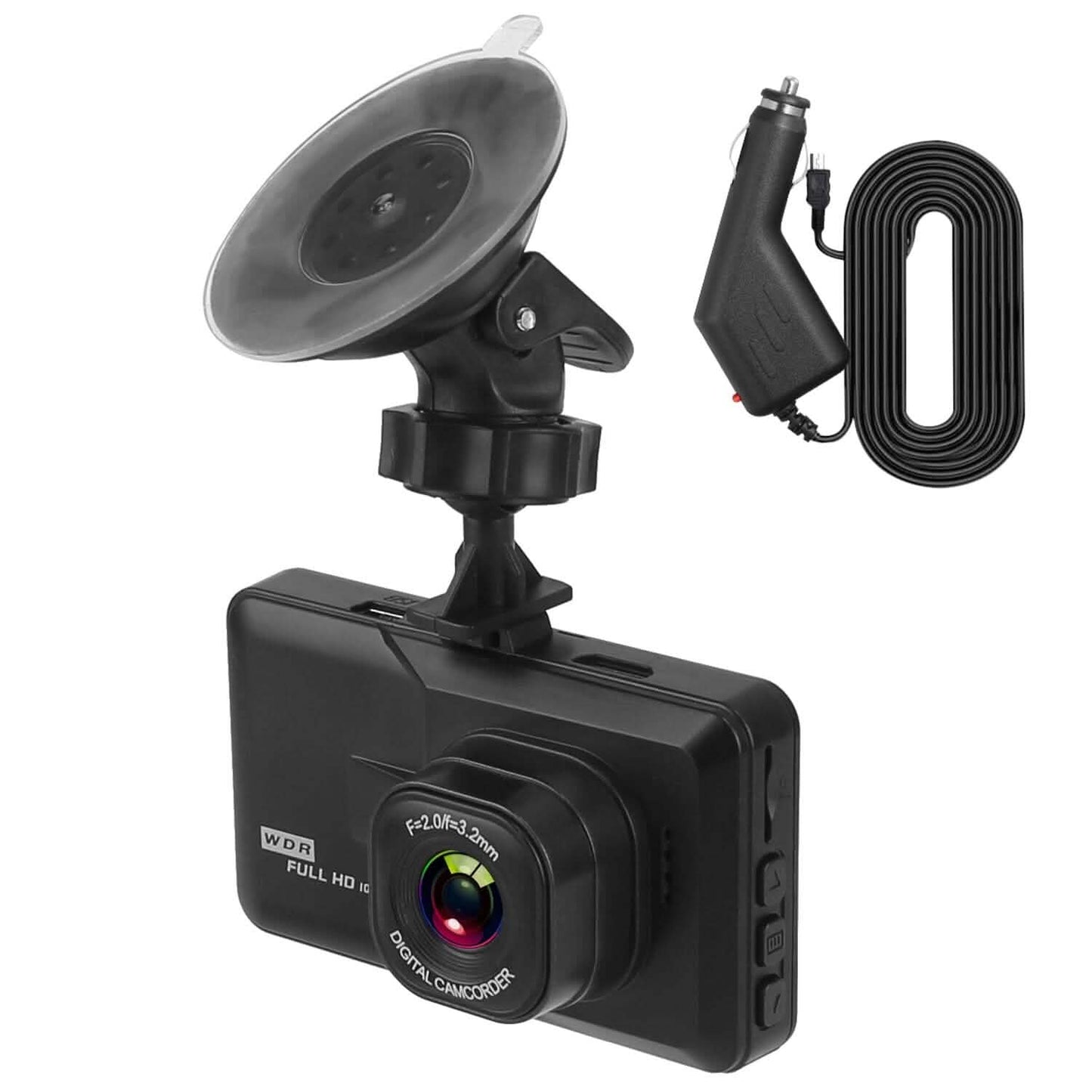 1080P Car DVR 3" Camera Dash Cam with 100° Angle Loop Recording Motion Detection