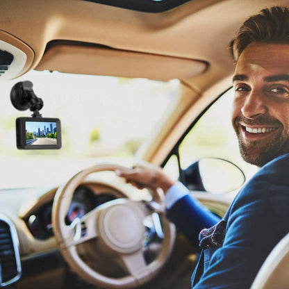 1080P Dual Dash Cam 3" Screen with Front and Rear Camera G-Sensor Motion Night Vision Loop Recording