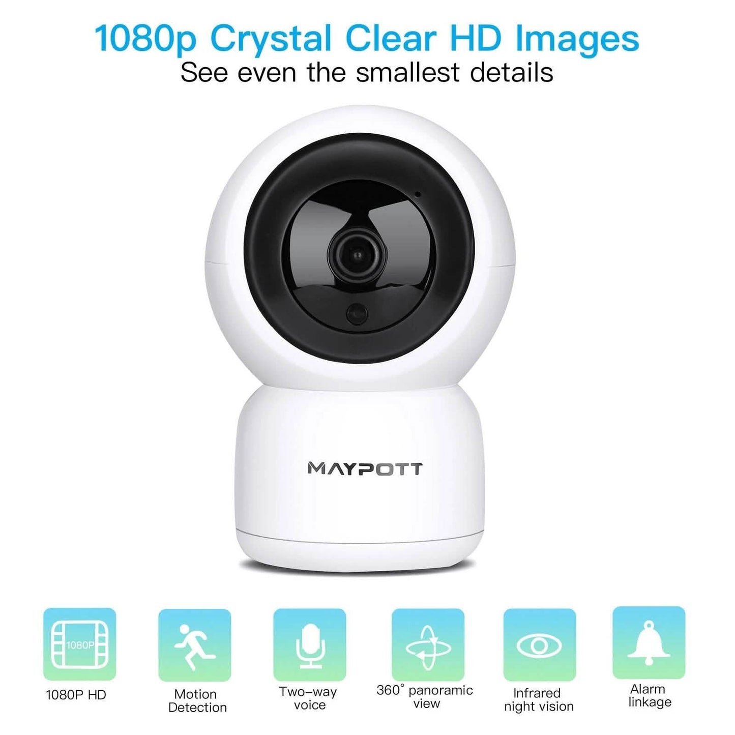 1080P HD Wireless Smart Spy Camera WiFi Security IR Night Vision Baby Monitor