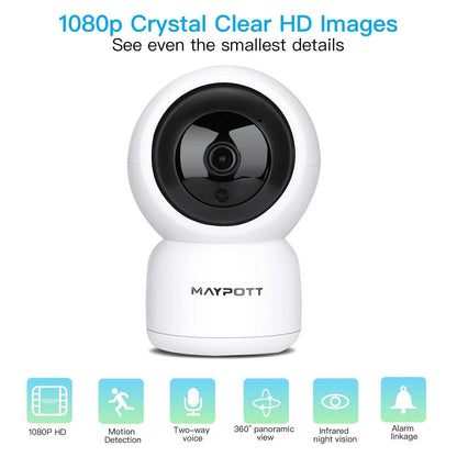 1080P HD Wireless Smart Spy Camera WiFi Security IR Night Vision Baby Monitor