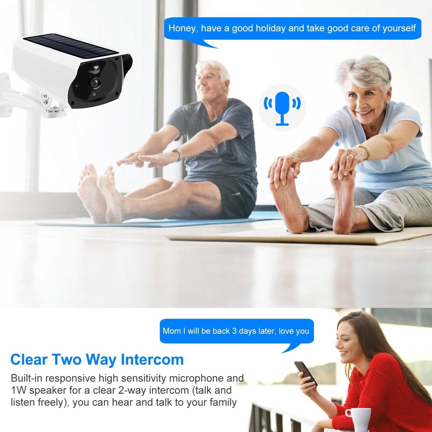 1080P Solar Powered Wifi IP Camera
