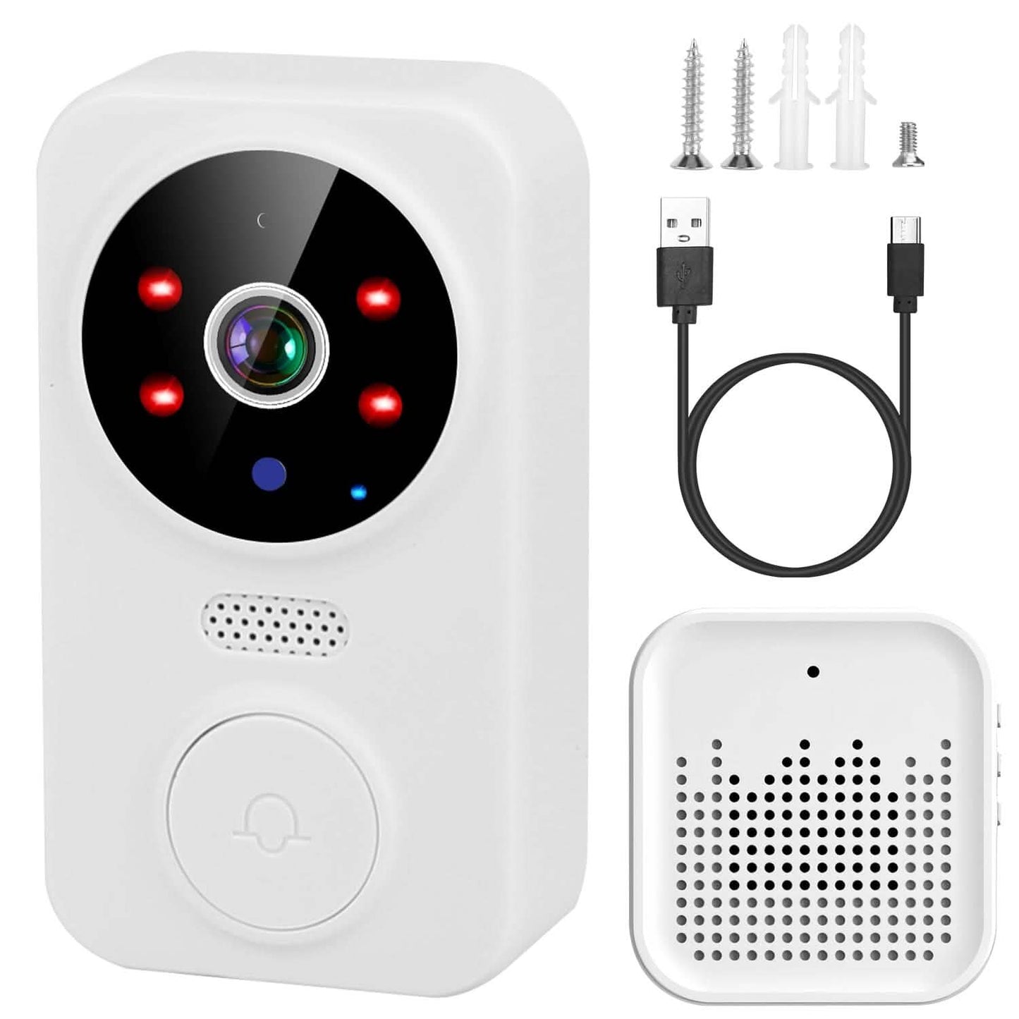 1080P WiFi Security Doorbell Camera 2-Way Audio Free Cloud Storage