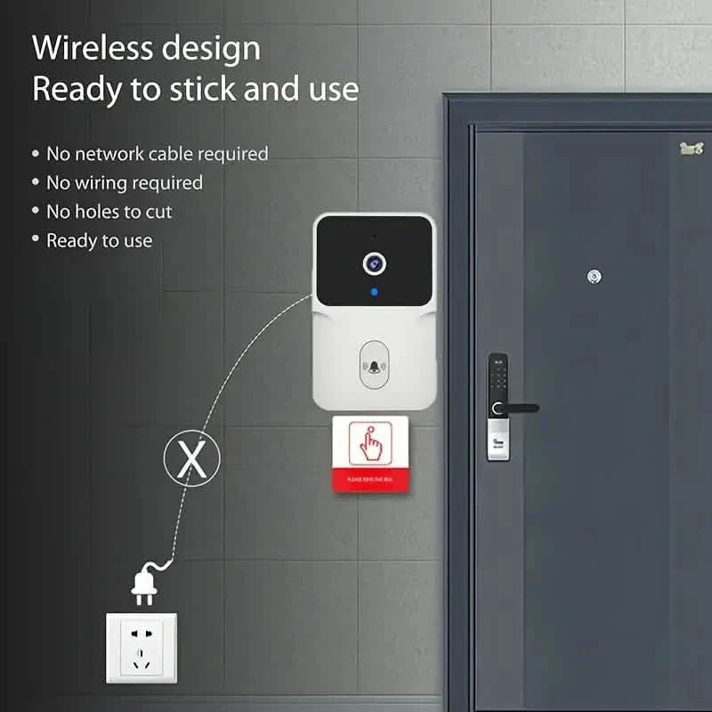 1080P WiFi Smart Video Doorbell with HD Night Vision, Two-Way Audio with App Control