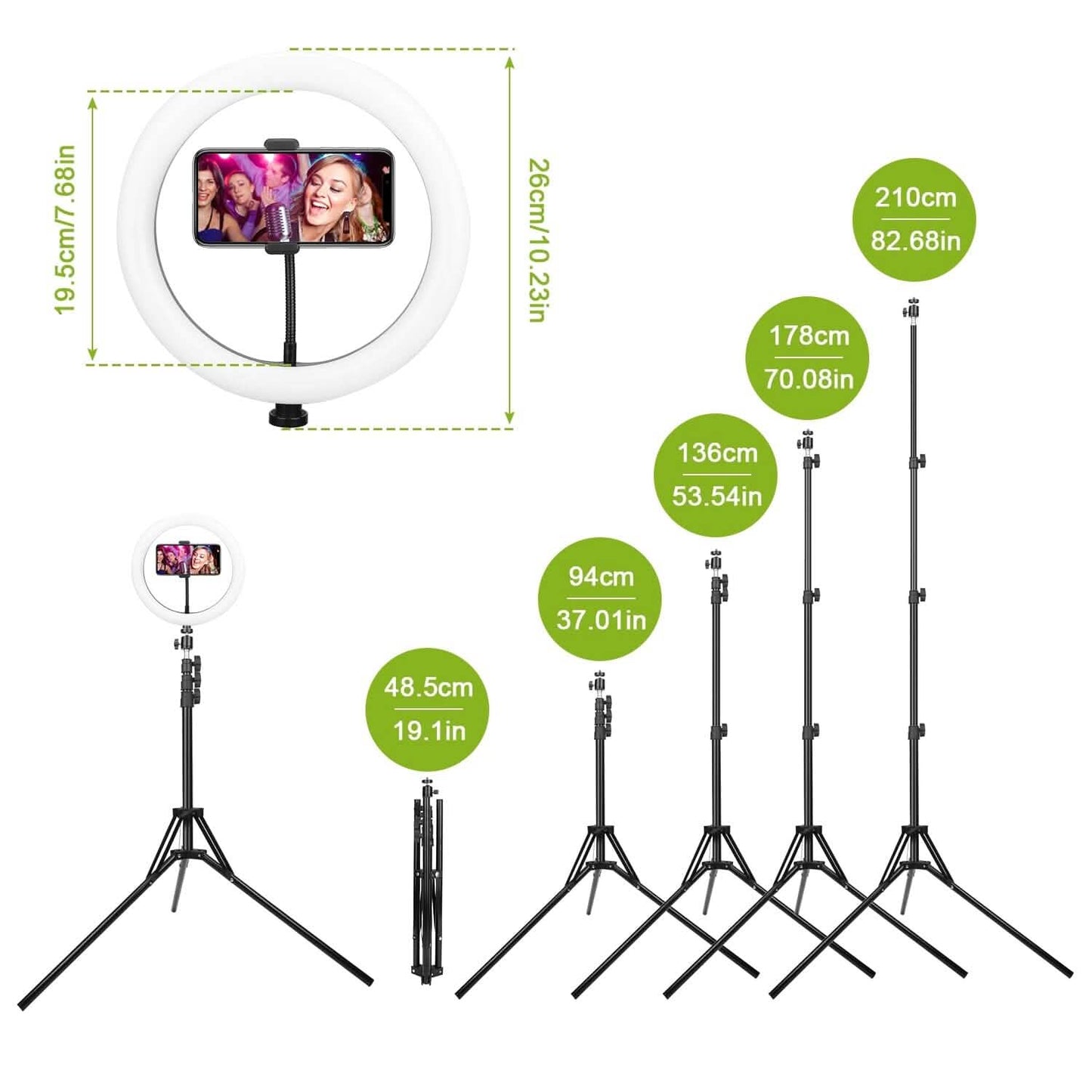 10in 120 LEDs Selfie Ring Light