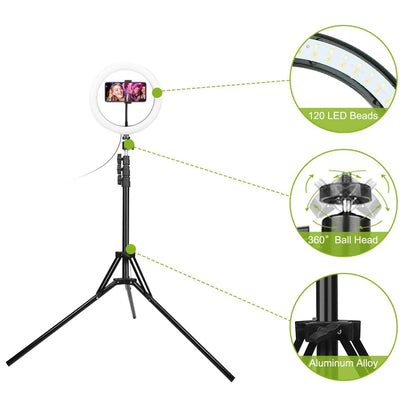 10in 120 LEDs Selfie Ring Light