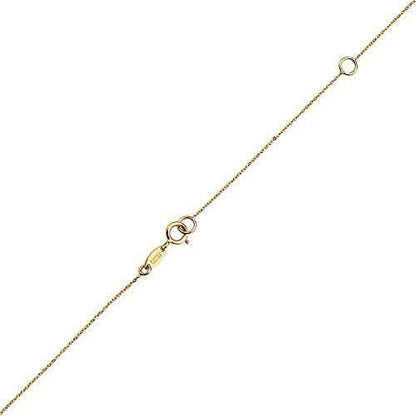 10K Gold Faith Necklace for Women Adjustable from 16" to 18"