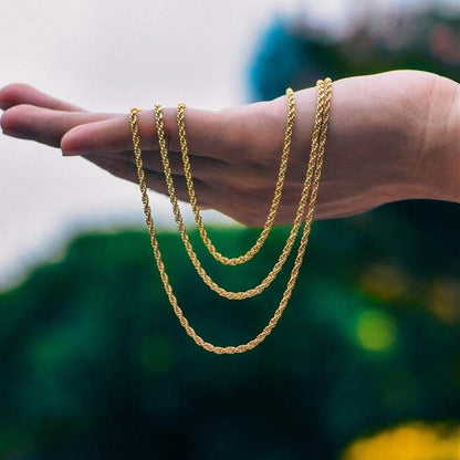 10k Solid Gold Rope Chain 2.5mm