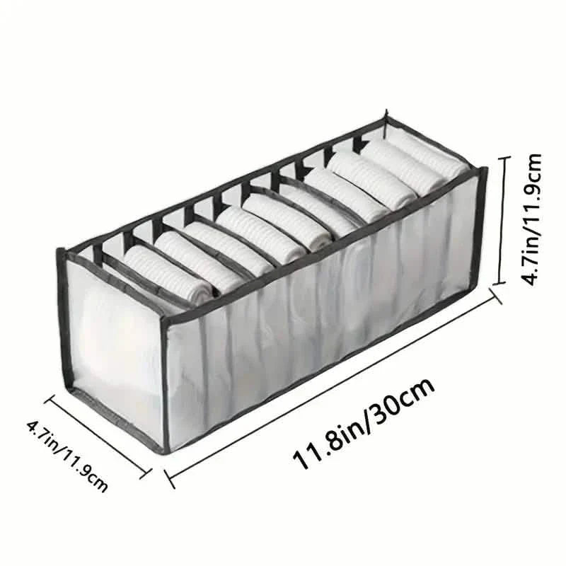 11 Grid Sock Underwear Storage Box Mesh Closet Organizer