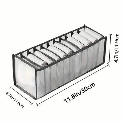 11 Grid Sock Underwear Storage Box Mesh Closet Organizer
