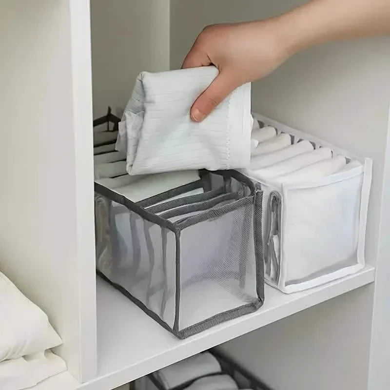 11 Grid Sock Underwear Storage Box Mesh Closet Organizer