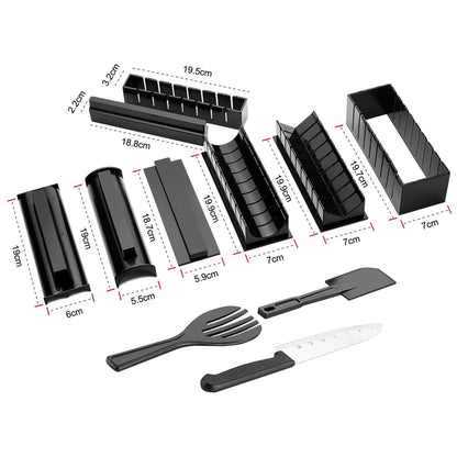 11-Piece: DIY Sushi Making Kit Tools Set