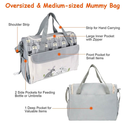 11-Piece Set: Multifunctional Diaper Handbags with Food Bag