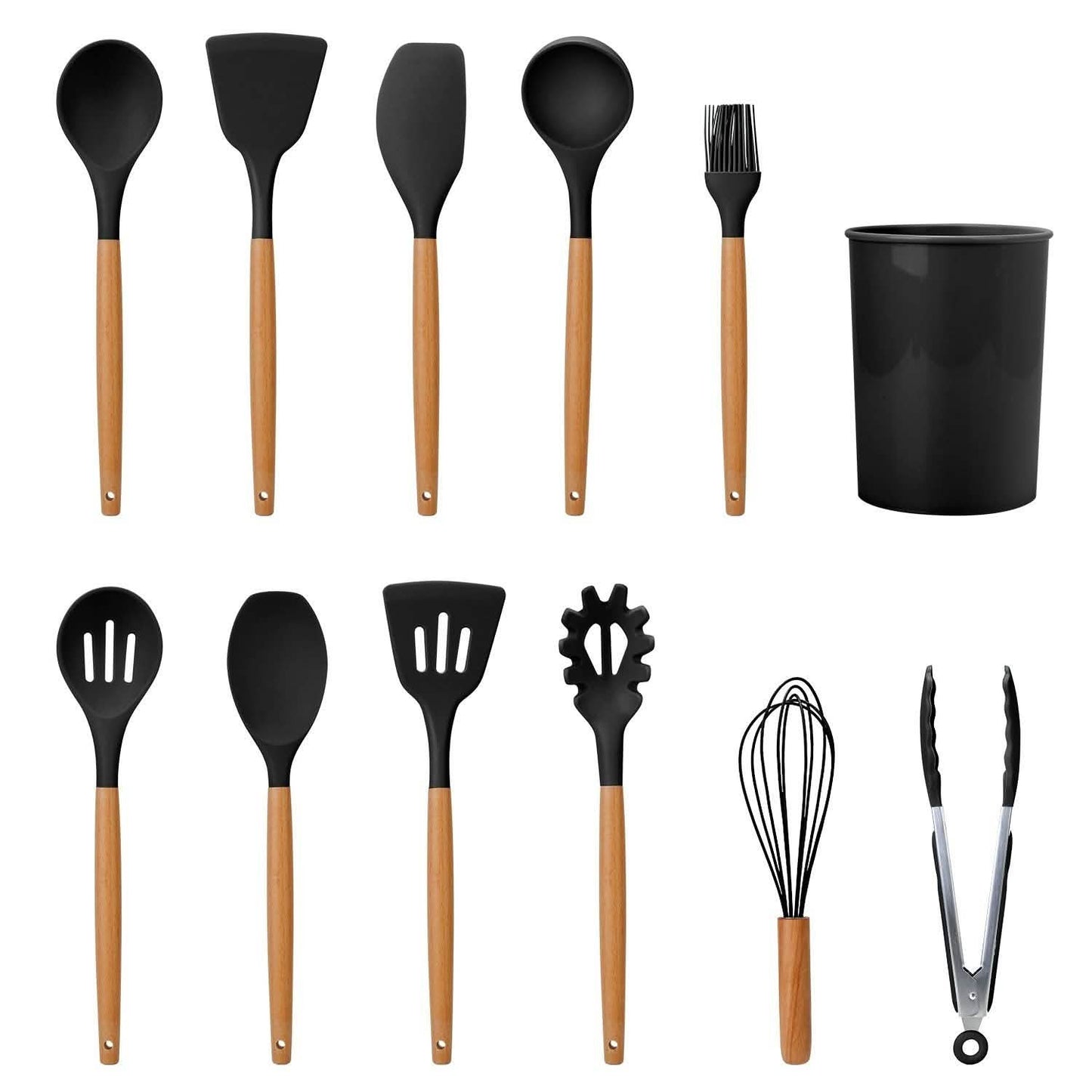 11-Piece: Silicone Cooking Utensil Set