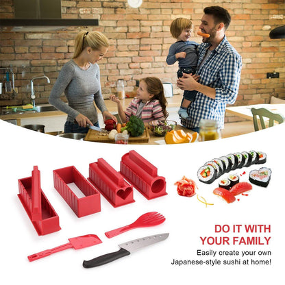 11-Piece: Sushi Making Kit Sushi Rolls with Premium Sushi Knife
