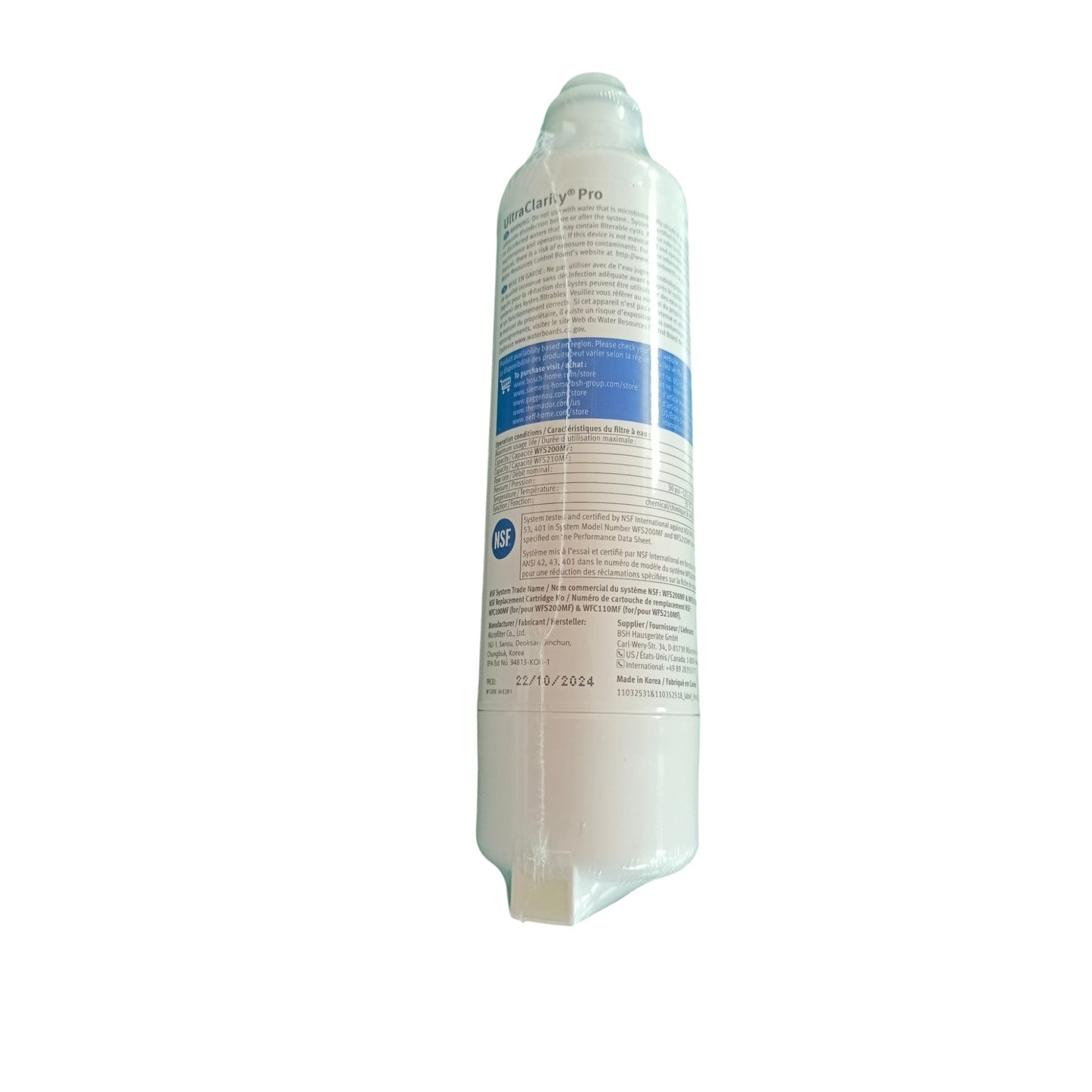 Bosch 11032518 Genuine UltraClarity Pro Refrigerator Water Filter - 11032518
