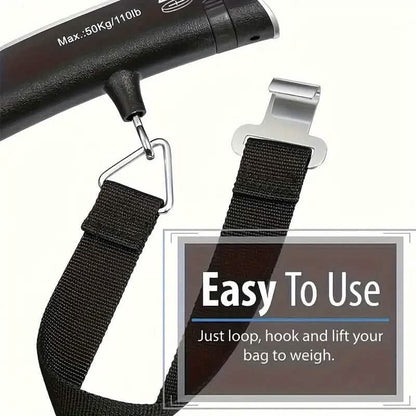110lb/50kg Capacity Digital Luggage Scale with LCD Display