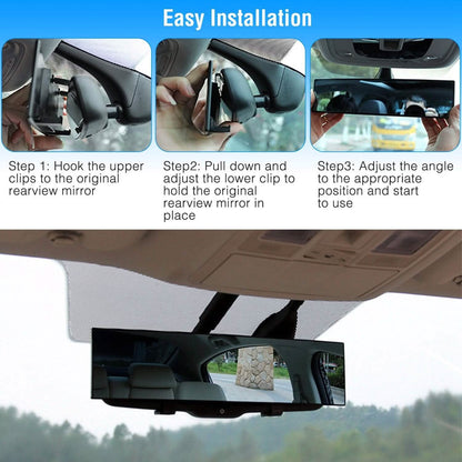 11.4-Inch Interior Clip-On Curve Car Rearview Mirror