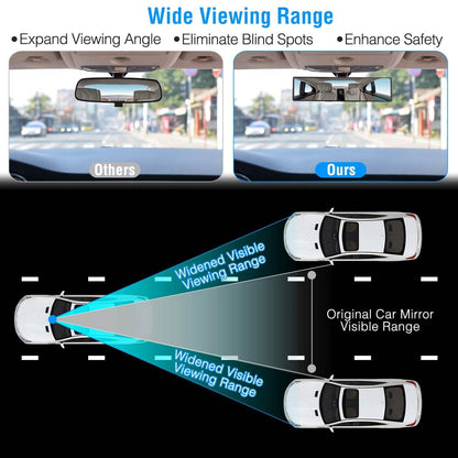 11.4-Inch Interior Clip-On Curve Car Rearview Mirror