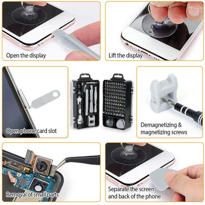 115-in-1 Magnetic Screwdriver Repair Tool Set