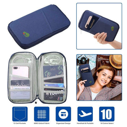 12 Pocket Travel Passport Wallet
