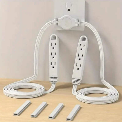 12-Foot Long Extension Cord Power Strip with 6 Feet on Each Side 13A 125V 1625W