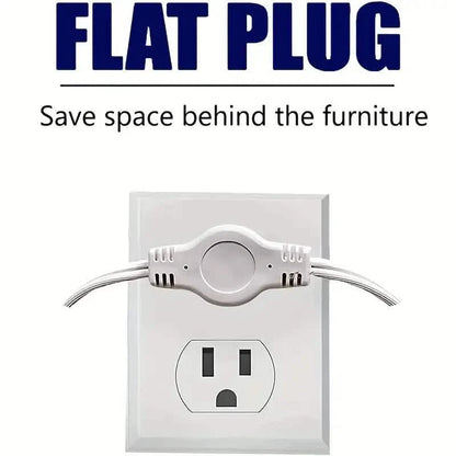 12-Foot Long Extension Cord Power Strip with 6 Feet on Each Side 13A 125V 1625W