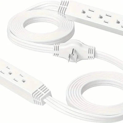 12-Foot Long Extension Cord Power Strip with 6 Feet on Each Side 13A 125V 1625W