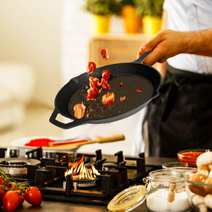 12 Inch Pre-Seasoned Cast Iron Skillet Oven Safe Cookware