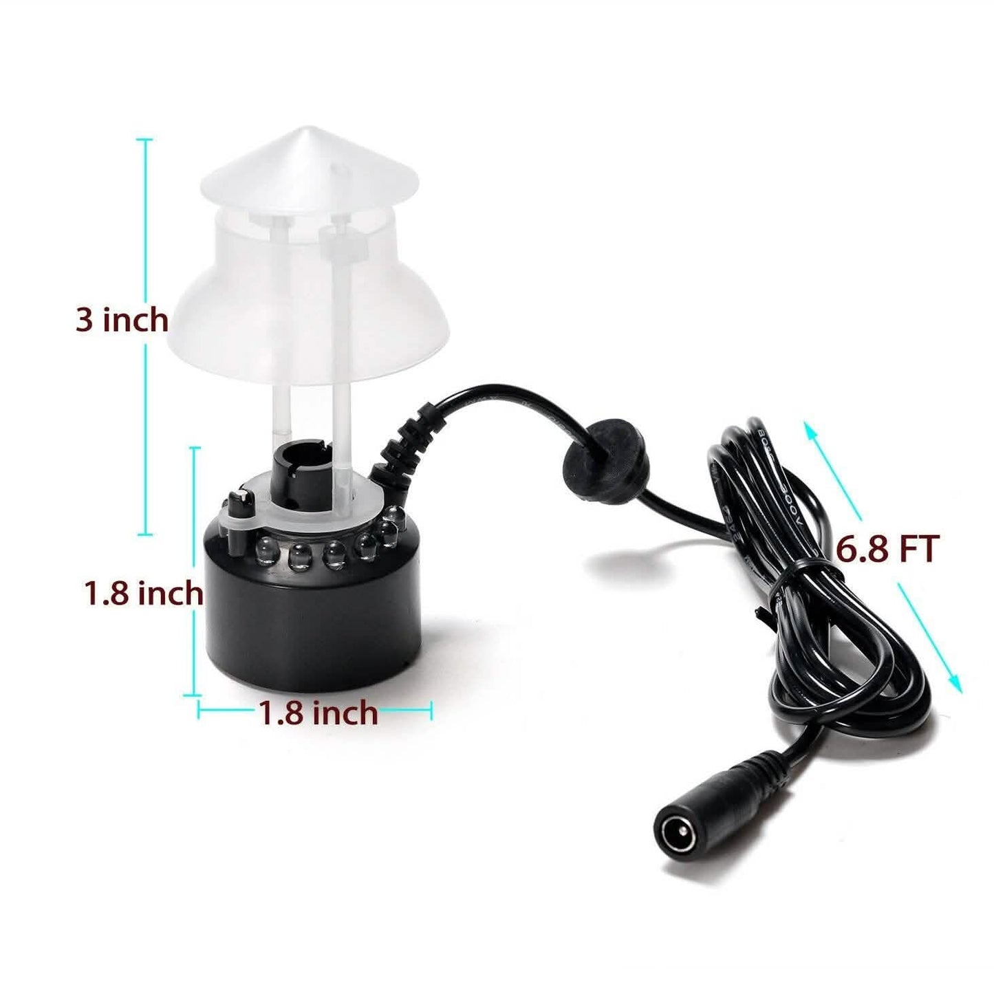 12 LED Mist Water Fountain Machine Atomizer Air Humidifier