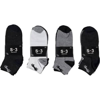 12-Pack: Men Low-Cut Soft Ankle Socks