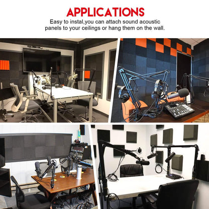 12-Pack: Sound Proof Padding Acoustic Foam Panels