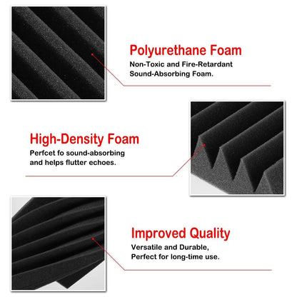 12-Pack: Sound Proof Padding Acoustic Foam Panels