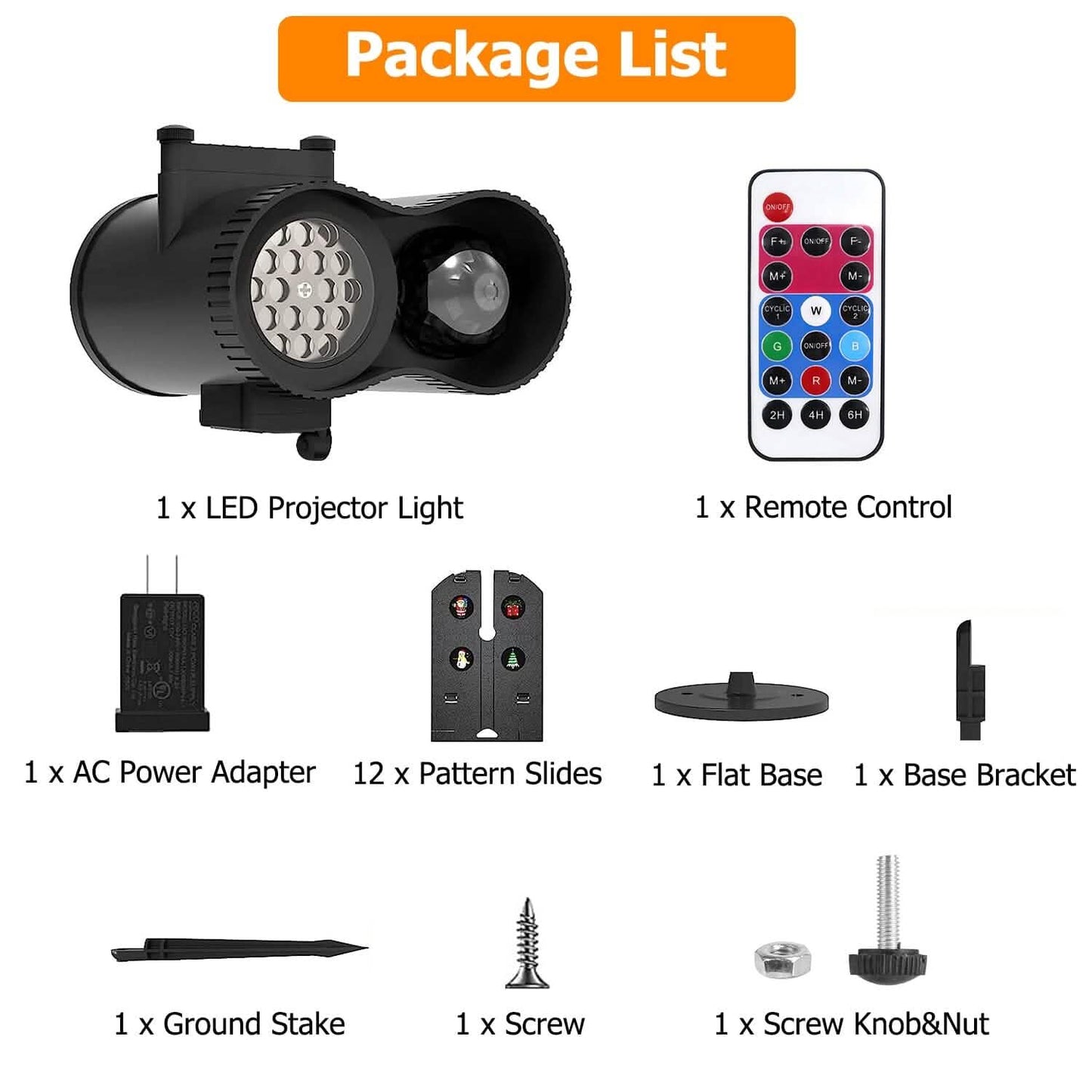 12 Patterns LED Projector Lights IP65 Waterproof Ocean Wave Projector Lamp with Remote Control Timer