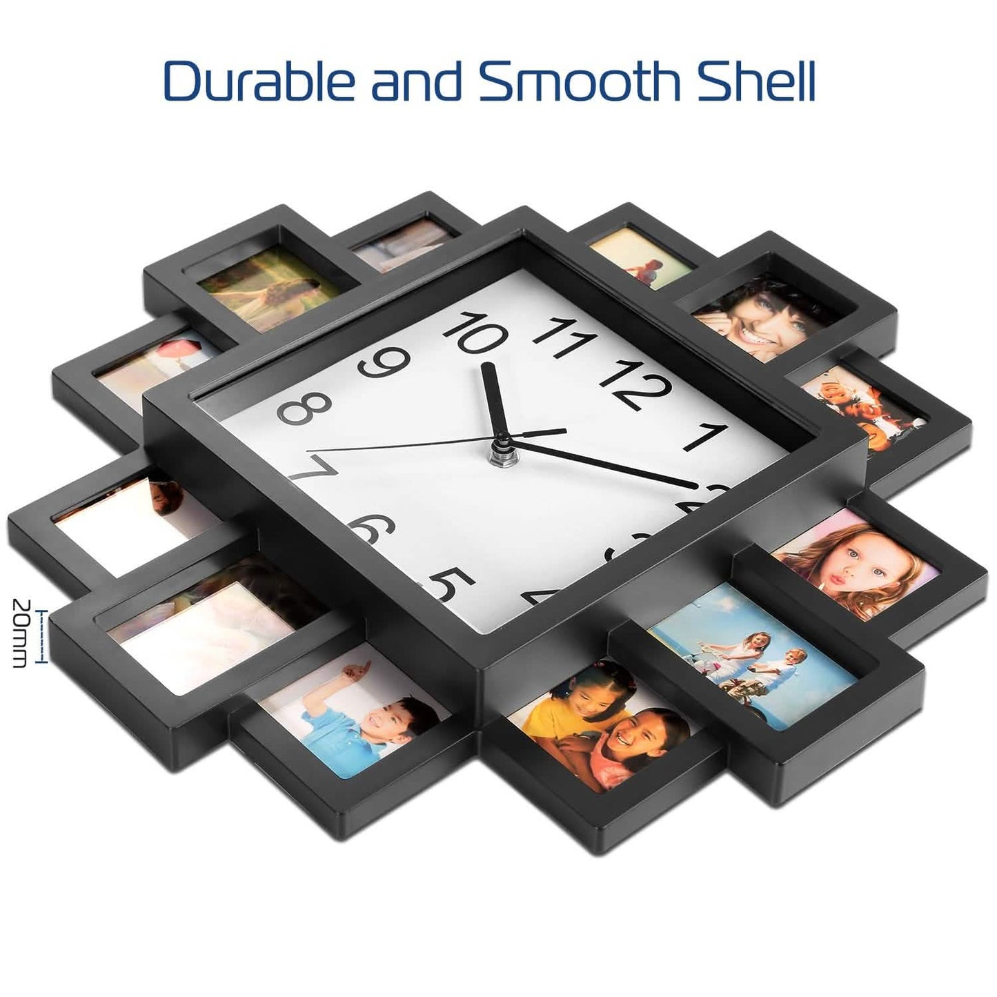 12-Picture Display Wall Clock