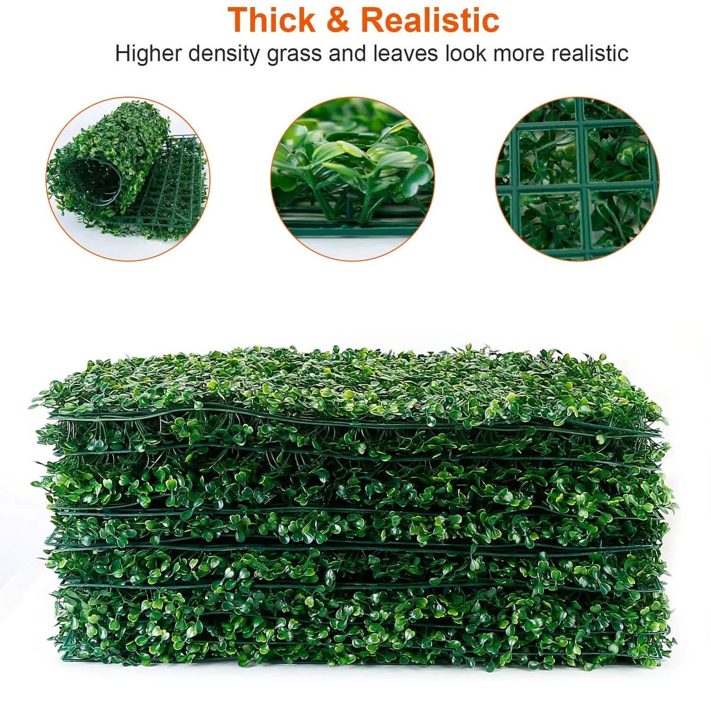 12-Piece: Artificial Boxwood Plant Grass