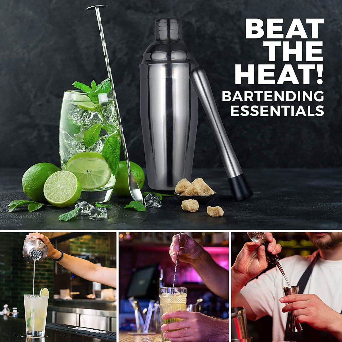 12-Piece: Cocktail Shaker Set